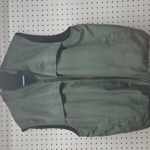 Ducks Unlimited Vest Mens XL Reversible Green Black Fleece Vented Full Zip